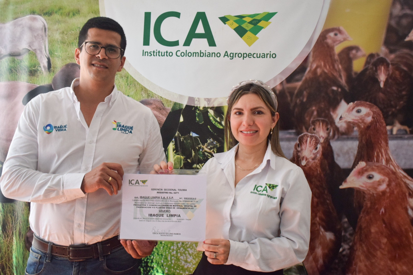 ICA certificó vivero ornamental de Ibagué Limpia