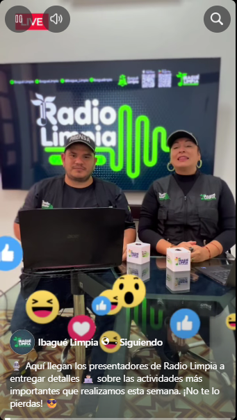 🎙️ Aquí llegan los presentadores de Radio Limpia a entregar detalles 👩🏻‍💻 sobre las actividades más importantes que realizamos esta semana. ¡No te lo pierdas! 😎